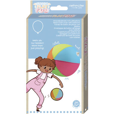 Beach ball cover with 3 latex balloons 28 cm