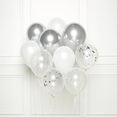 DIY Balloon Bouquet Silver