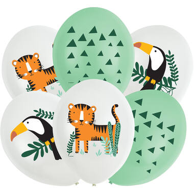 6 Latex Balloons  Get Wild 27,5cm/11", 4C print
