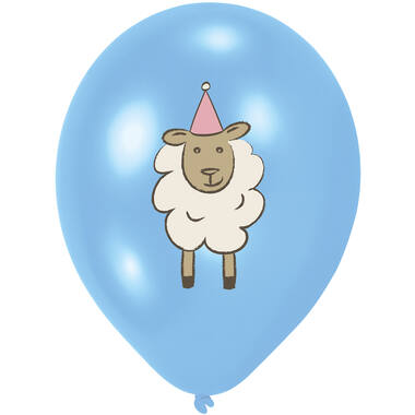 6 Latex Balloons Farm Party 27 cm/11", 4c print