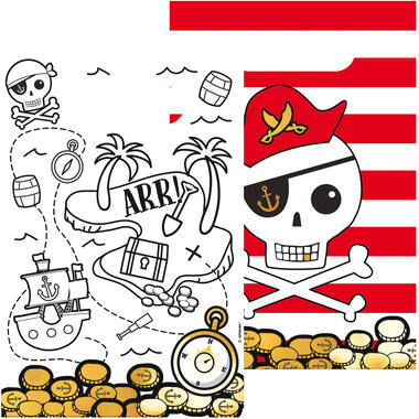 8 Paper Bags Pirates Map