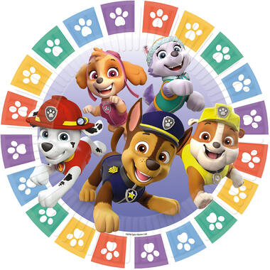 8 Plates Paw Patrol 2022 Round Paper 23 cm