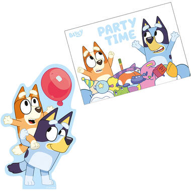8 Invitations & Envelopes Bluey Paper
