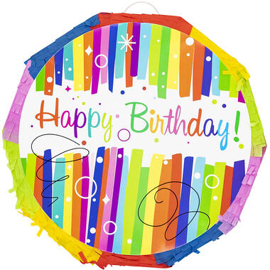 Expandable Pinata Happy Birthday