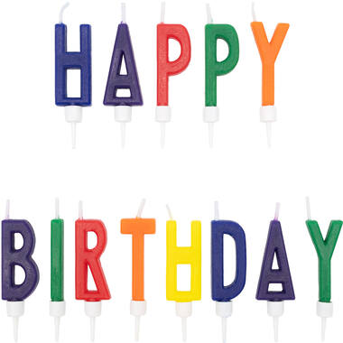 13 Letter Candles Happy Birthday Height 5.5 cm