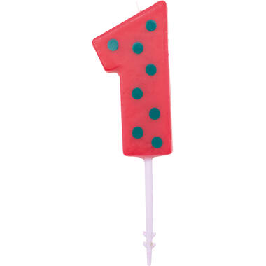 Candle 1 Dots & Stripes Height 7.6 cm