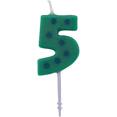 Candle 5 Dots & Stripes Height 7.6 cm