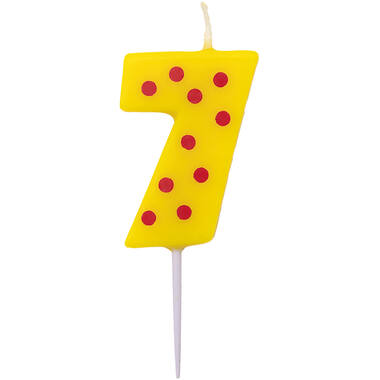 Candle 7 Dots & Stripes Height 7.6 cm