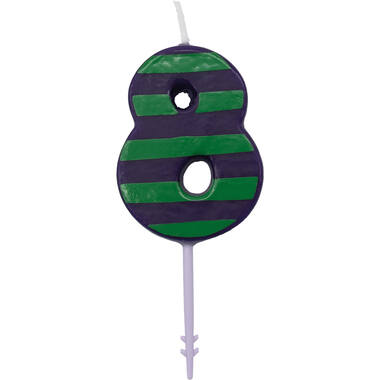 Candle 8 Dots & Stripes Height 7.6 cm