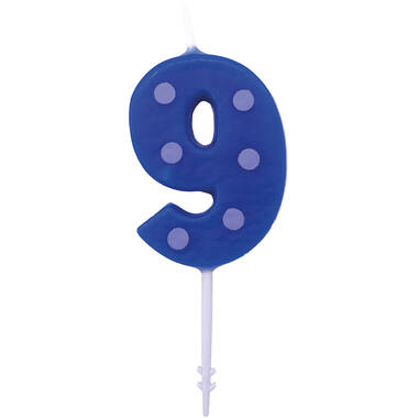 Candle 9 Dots & Stripes Height 7.6 cm
