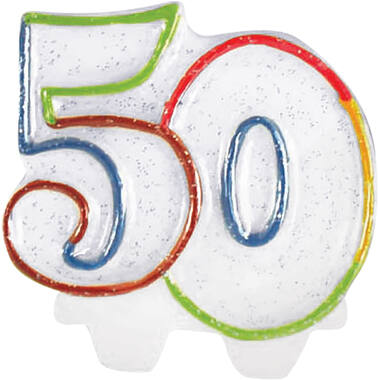 Numeral Candle 50 Height 8 cm