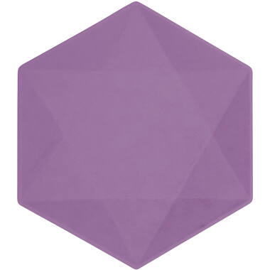 6 Plates Vert Decor Hexagonal Dark Purple 26.1 x 22.6 cm