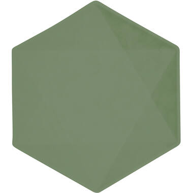 6 Plates Vert Decor Hexagonal Dark Green 20.8 x 18.1 cm