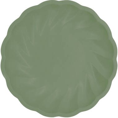 6 Plates Vert Decor Round Dark Green 22.9 cm