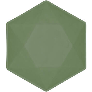 6 Bowls Vert Decor Hexagonal Dark Green 15.8 x 13.7 cm