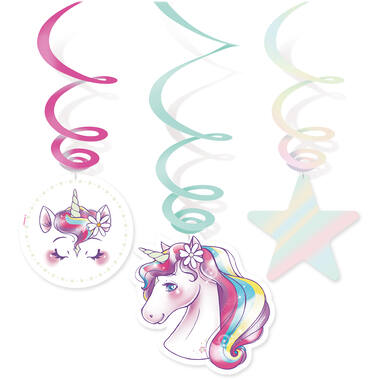 6 Swirl Decorations Unicorn Dreams Paper