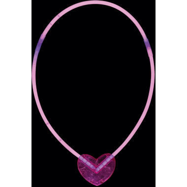 Glow Stick Necklace including heart