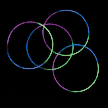 Glow in the Dark Necklaces - Tricolour - 4 pieces