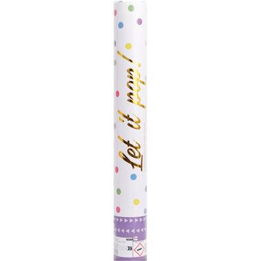 Confetti Cannon Multicolor Round Paper 40 cm