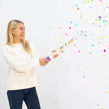 Confetti Cannon Multicolor Round Paper 60 cm