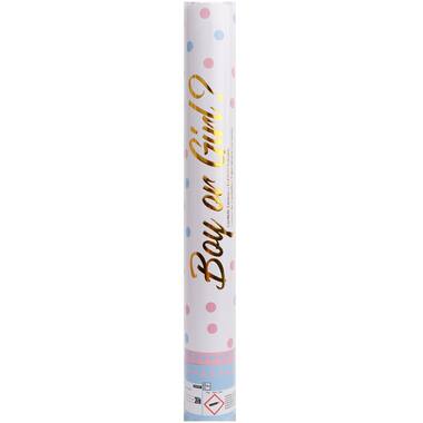 Confetti Cannon Gender Reveal Girl Round Paper 40 cm