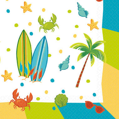 16 Napkins Surf Party 33 x 33 cm