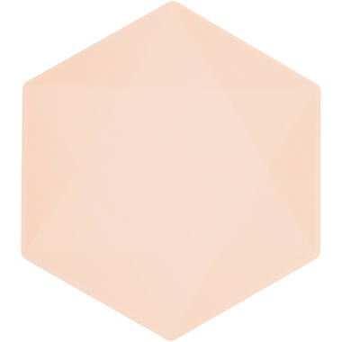 6 Plates Vert Decor Hexagonal Apricot 26.1 x 22.6 cm