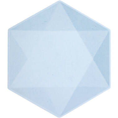 6 Plates Vert Decor Hexagonal Blue 26.1 x 22.6 cm