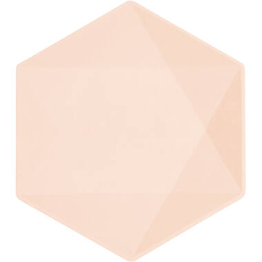 6 Plates Vert Decor Hexagonal Apricot 20.8 x 18.1 cm