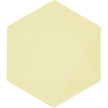 6 Plates Vert Decor Hexagonal Yellow 20.8 x 18.1 cm