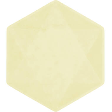 6 Plates Vert Decor Hexagonal Yellow 15.8 x 13.7 cm