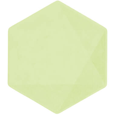 6 Plates Vert Decor Hexagonal Green 15.8 x 13.7 cm
