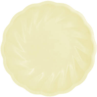 6 Plates Vert Decor Round Yellow 22.9 cm