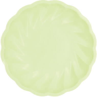 6 Plates Vert Decor Round Green 22.9 cm