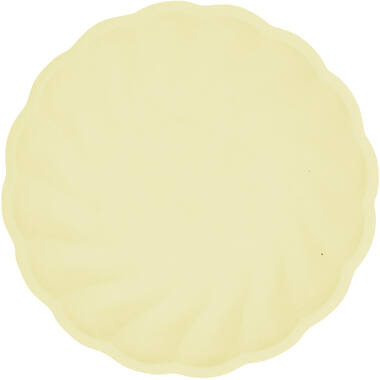 6 Plates Vert Decor Round Yellow 18.8 cm