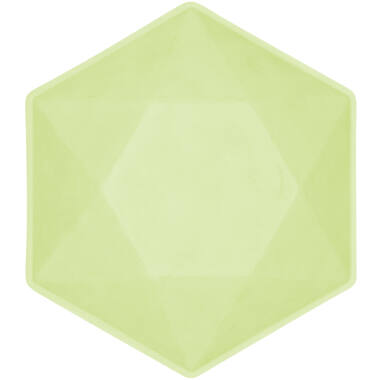 6 Bowls Vert Decor Hexagonal Green 15.8 x 13.7 cm