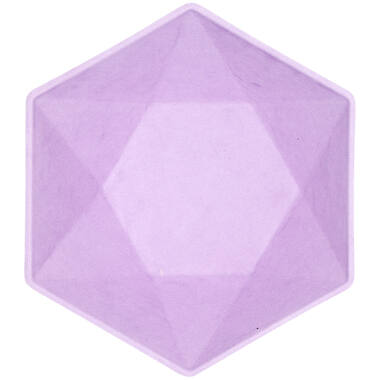 6 Bowls Vert Decor Hexagonal Purple 15.8 x 13.7 cm
