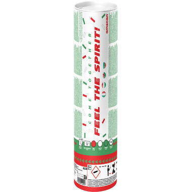 Confetti Cannon paper rectangular green/white/red