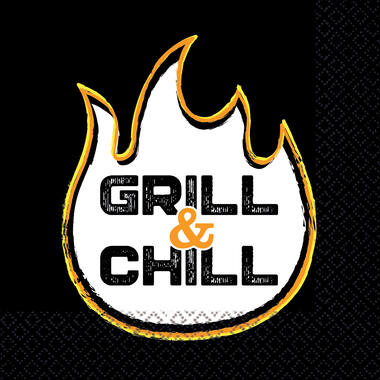 16 napkins "Grill & Chill" 33cm x 33cm