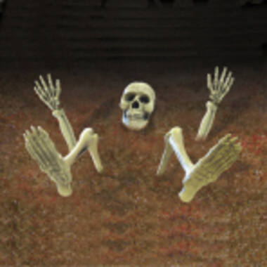 Ground Decoration Skeleton Plastic 10 Pieces 18 - 32 cm
