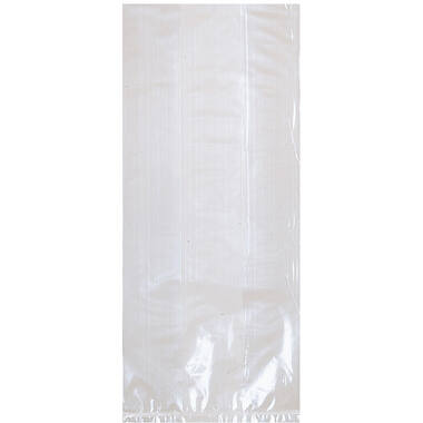 25 Party Bags Clear Plastic 24.1 x 10.1 x 5 cm