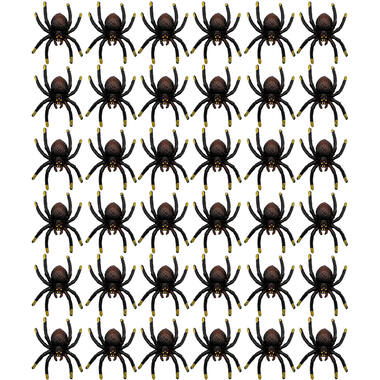 36 Spiders Plastic 5 x 4 cm
