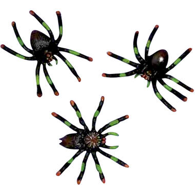 8 Spiders Plastic Assorted