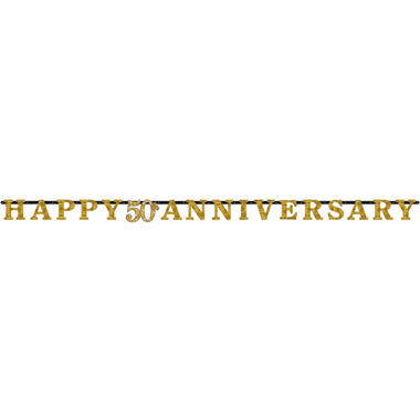 Letter Banner Gold Anniversaries Paper 300 x 17 cm