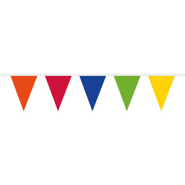 Pennant Banner Rainbow Plastic 1000 x 32 cm