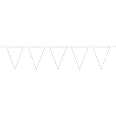 Pennant Banner Frosty White Plastic 1000 x 32 cm