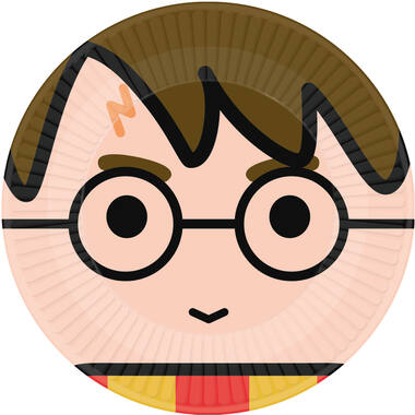 8 Plates Harry Potter Round Paper 23 cm