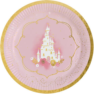 8 Plates Princess for a Day Round Papier 23 cm