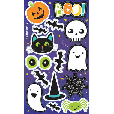 4 Halloween Sticker Sheets Paper