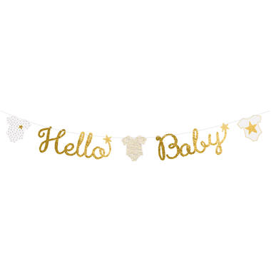 Letter Banner Hello Baby Paper Length 160 cm
